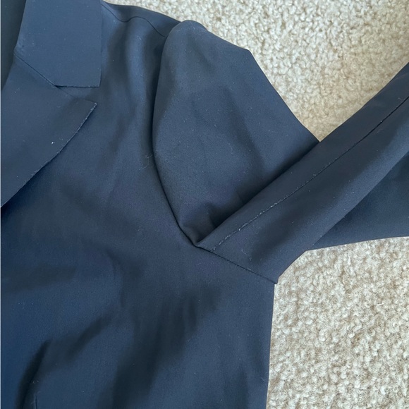 BANANA REPUBLIC BR Standard Black Button Front Performance Blazer Jacket Sz 8 - Picture 9 of 11